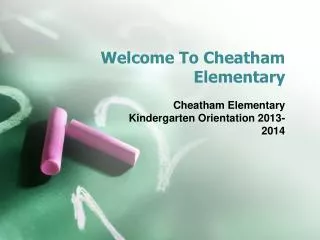 Welcome To Cheatham Elementary