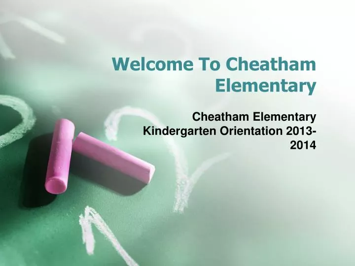 welcome to cheatham elementary