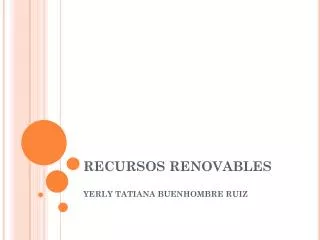 recursos renovables