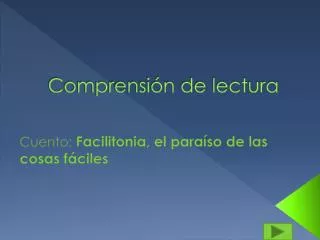 comprensi n de lectura