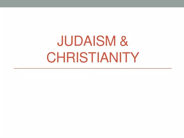 judaism christianity