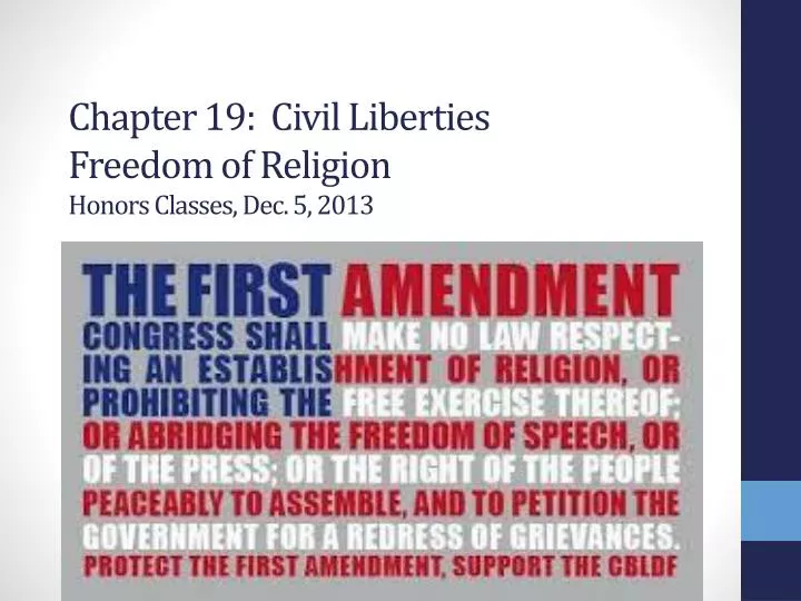 chapter 19 civil liberties freedom of religion honors classes dec 5 2013