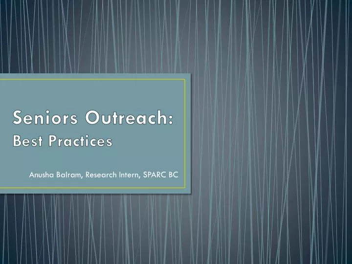 seniors outreach best practices