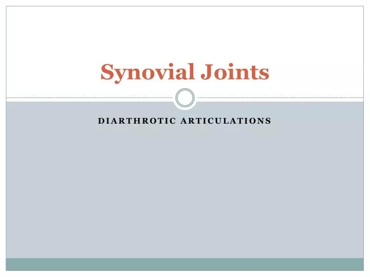 synovial joints