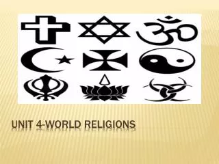 Unit 4-World Religions