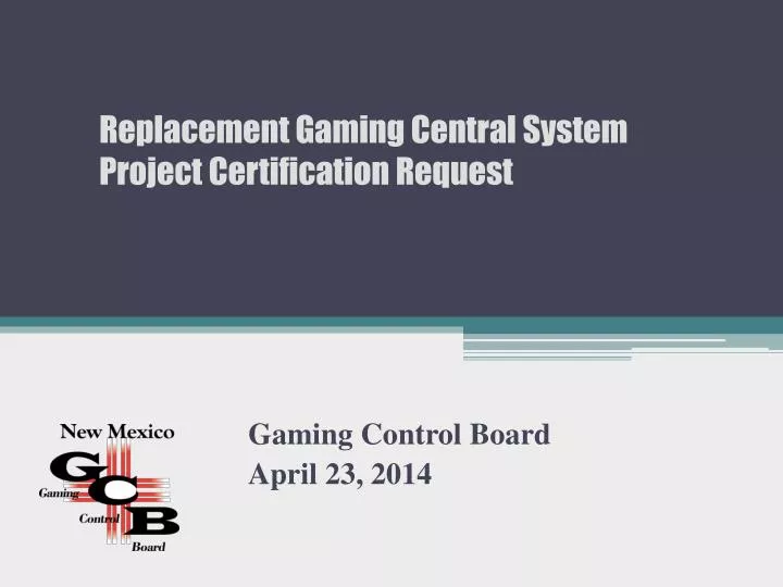 gaming control board april 23 2014