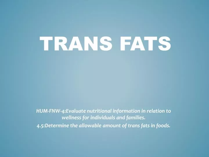 trans fats