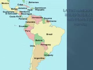Latin American Independence Movements 1791-1845