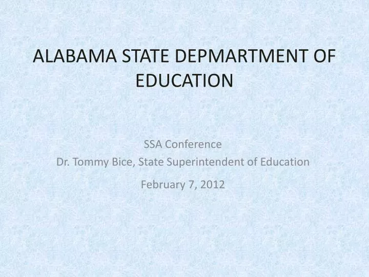 alabama state depmartment of education