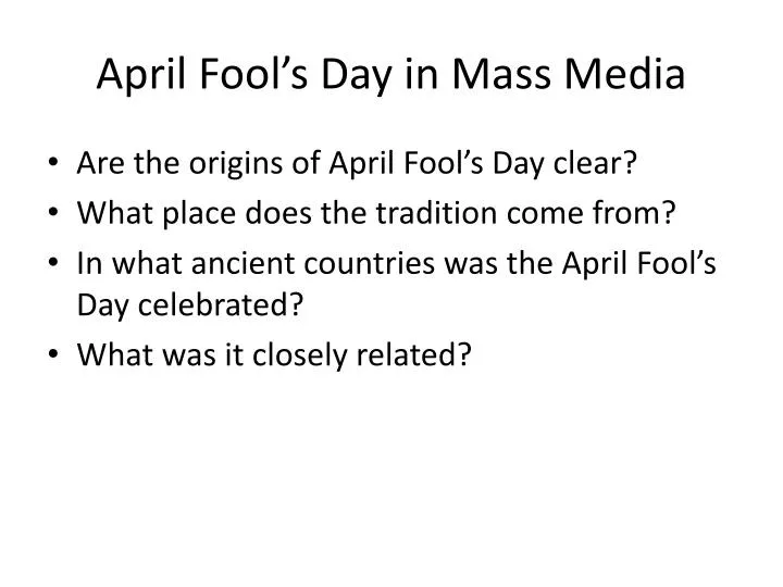 april fool s day in mass media