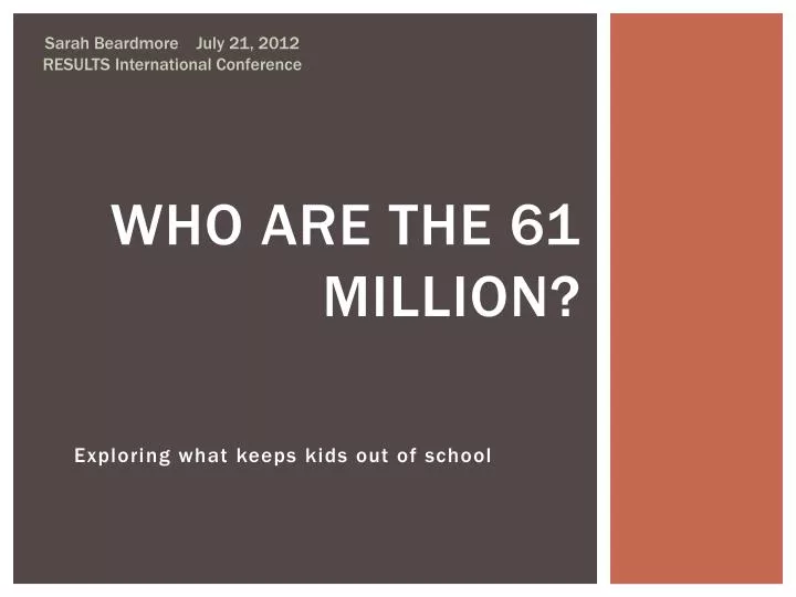 who are the 61 million