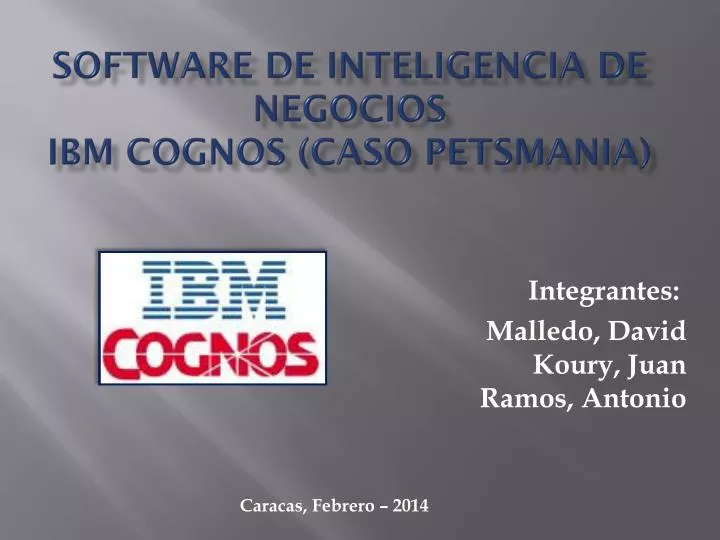 software de inteligencia de negocios ibm cognos caso petsmania