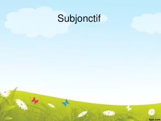 subjonctif