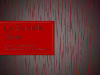 la via della seta