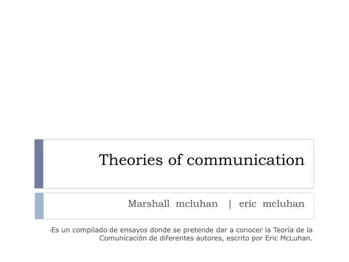 theories of communication