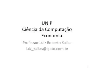 unip ci ncia da computa o economia