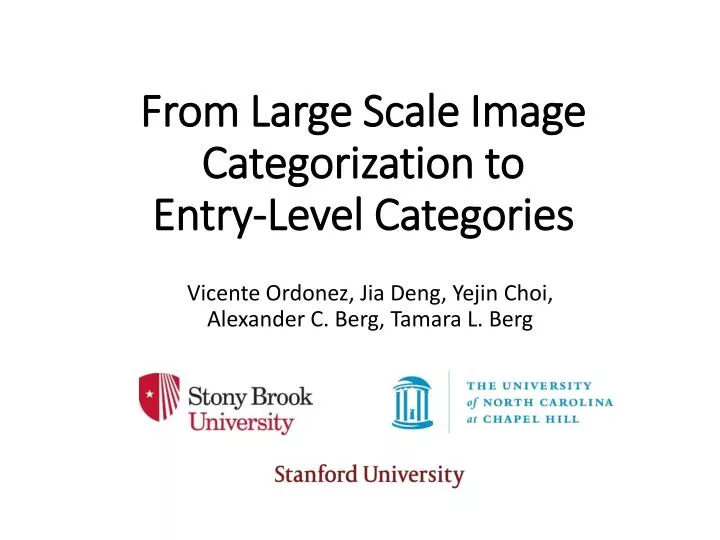 from large scale image categorization to entry level categories