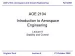 AOE 2104 Introduction to Aerospace Engineering - slide 1