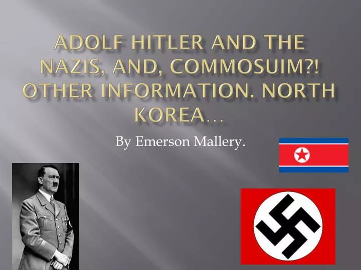 adolf hitler and the nazis and commosuim other information north korea