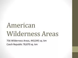 American Wilderness Areas