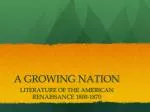 A GROWING NATION - slide 1