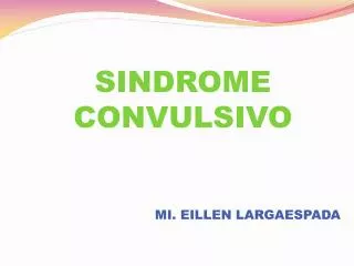 sindrome convulsivo
