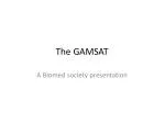 The GAMSAT - slide 1