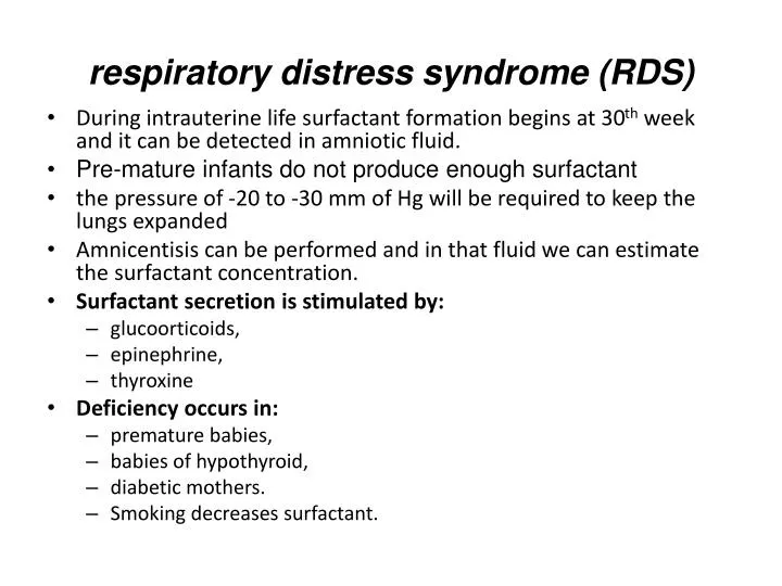 respiratory distress syndrome rds