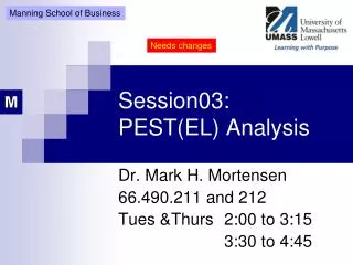 Session03: PEST(EL) Analysis