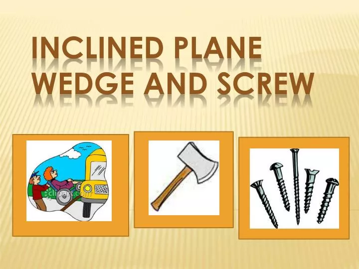 inclined plane wedge and screw