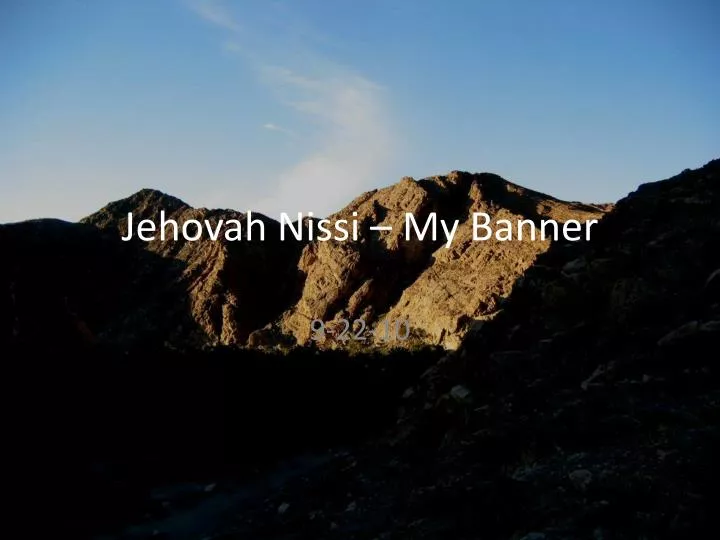 jehovah nissi my banner