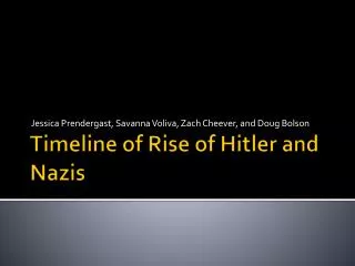 Timeline of Rise of Hitler and N azis