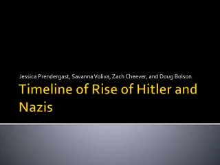 Timeline of Rise of Hitler and N azis