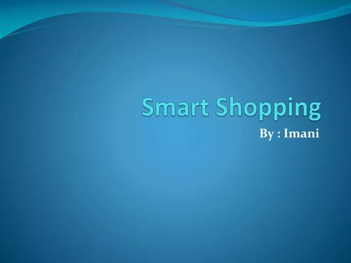 smart shopping