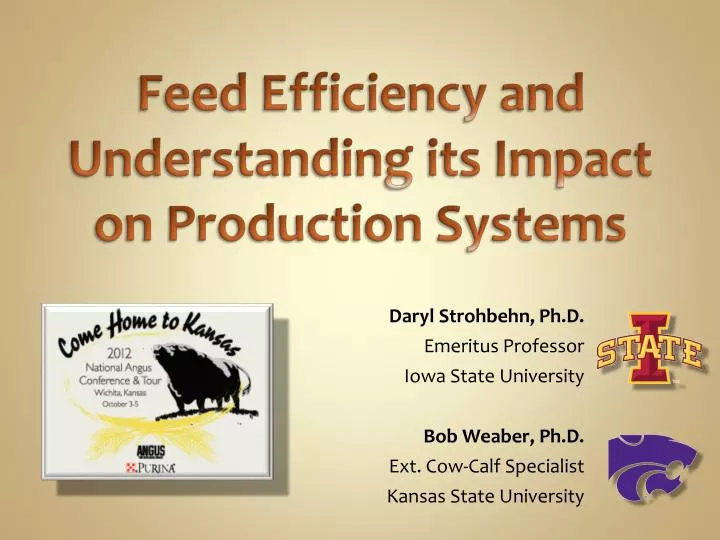 feed efficiency and understanding its impact on production systems