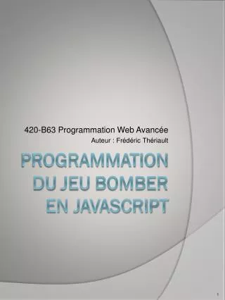 420 b63 programmation web avanc e auteur fr d ric th riault