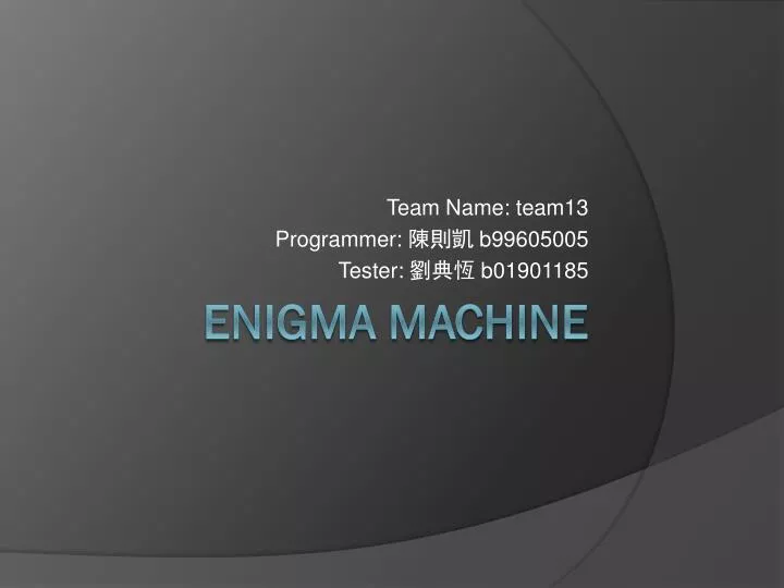 team name team13 programmer b99605005 tester b01901185