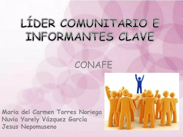 l der comunitario e informantes clave