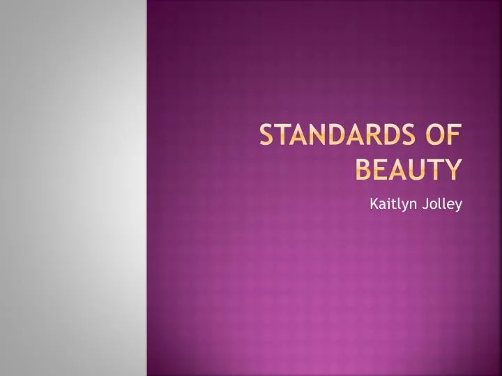 standards of beauty