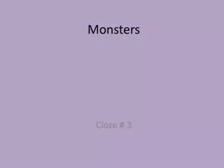 monsters