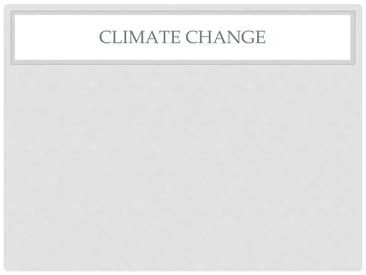 climate change