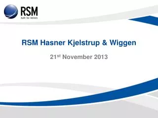 RSM Hasner Kjelstrup &amp; Wiggen