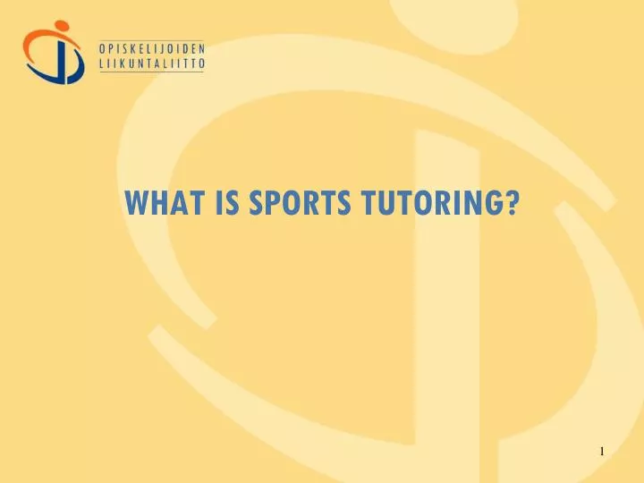 what is sports tutoring