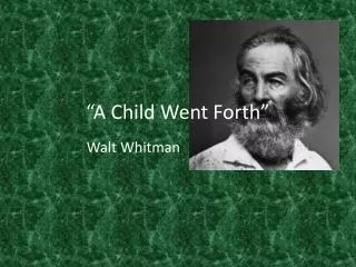 a child went forth