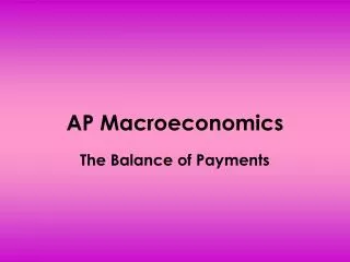 AP Macroeconomics