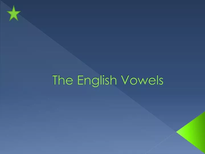 the english vowels