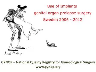 Use of Implants genital organ prolapse surgery Sweden 2006 - 2012