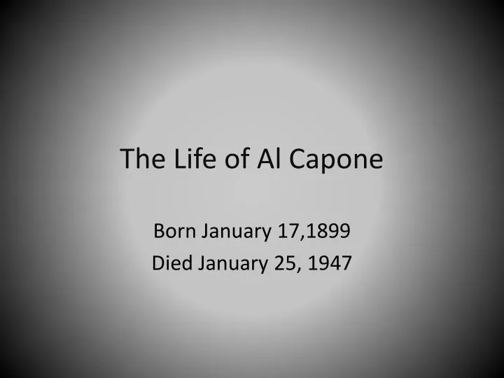 the life of al capone