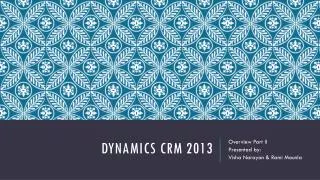 Dynamics CRM 2013