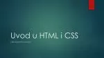 Uvod u HTML i CSS - slide 1